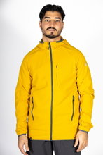 Maul Functional Jacket Alpelhorn II - sporty stretch jacket with hood, breathable, water-repellent - yellow Men